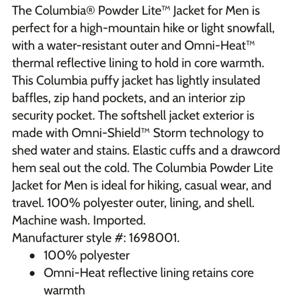 Columbia Jacket - Picture 4 of 4